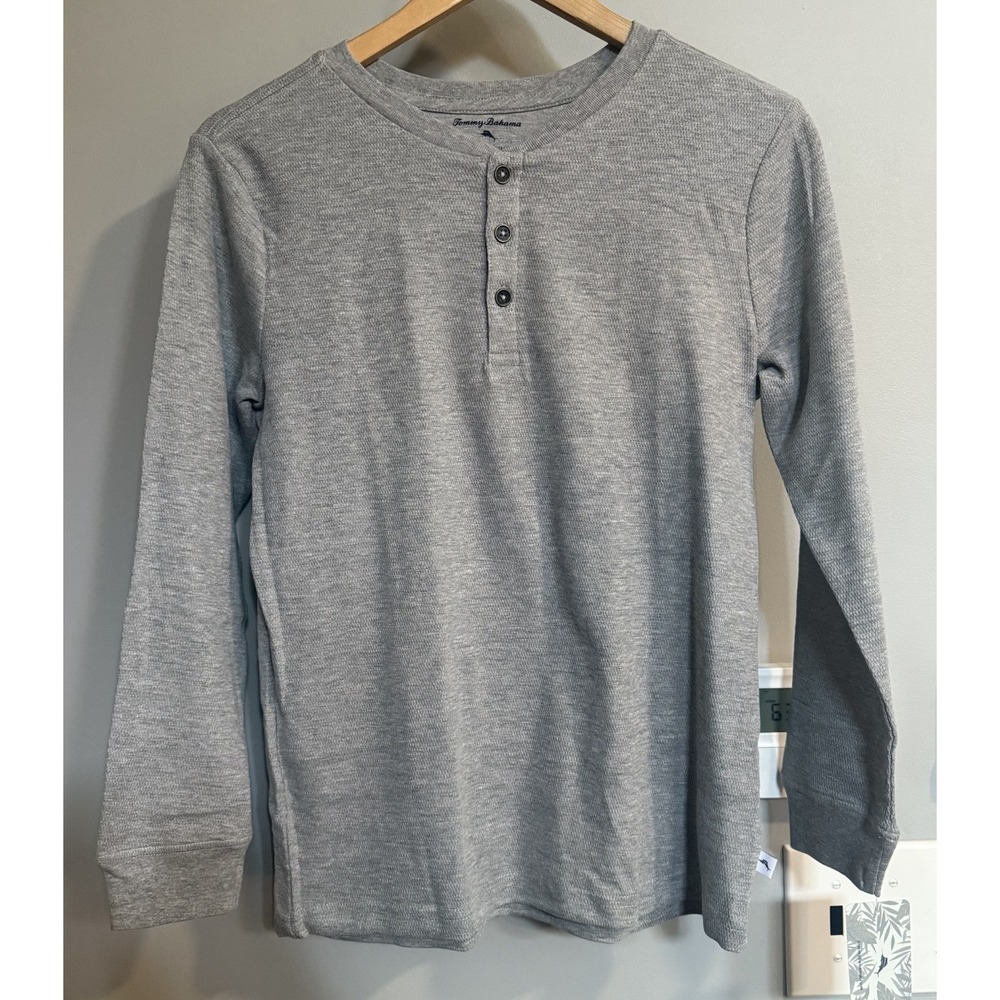 Tommy Bahama Shirt Henley Waffle knit Thermal Sleep Lounge Wear XL New